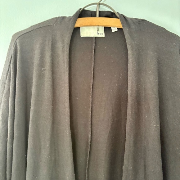 Wilfred Free Black Open Front Cardigan Jacket Pockets Size M - Picture 2 of 6